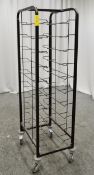 Metal 10 TIer Tray Trolley on Wheels W570 X D450 x H1680mm.