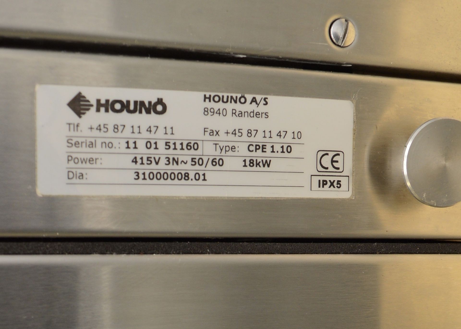 Houno CPE 1.10 10 Rack Steaming Oven 3 Phase 18kW. - Image 6 of 7