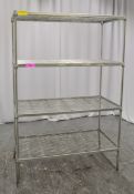 Postmaster Metal 4 Tier Shelving Unit W1205 x D605 x H1830mm.