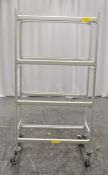 4 TIer Metal Rack on Wheels W865 x D380 x H1725mm.