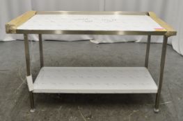 Stainless Steel Preparation Table W1490 x D700 x H870mm.