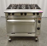 Falcon 6 Burner Gas Range Cooker.