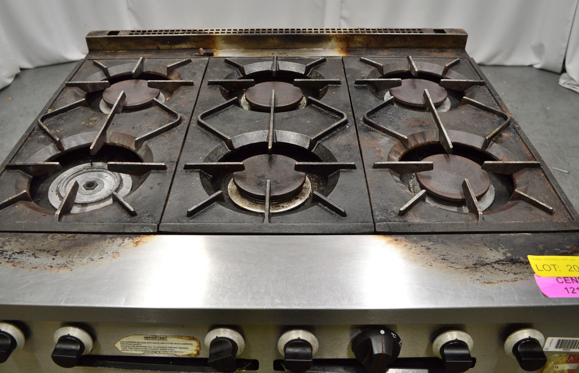Falcon 6 Gas Burner Hob and Oven. - Image 7 of 7