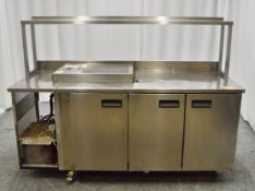 Foster Pro1/38-A 230V 330W Chilled Preparation Table with Shelf W1870 x D700 x H1360mm .