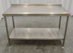 Stainless Steel Preparation Table W1350 x D650 x H925mm