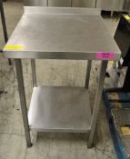 Stainless Steel Preparation Table W600 x D600 x H940mm.