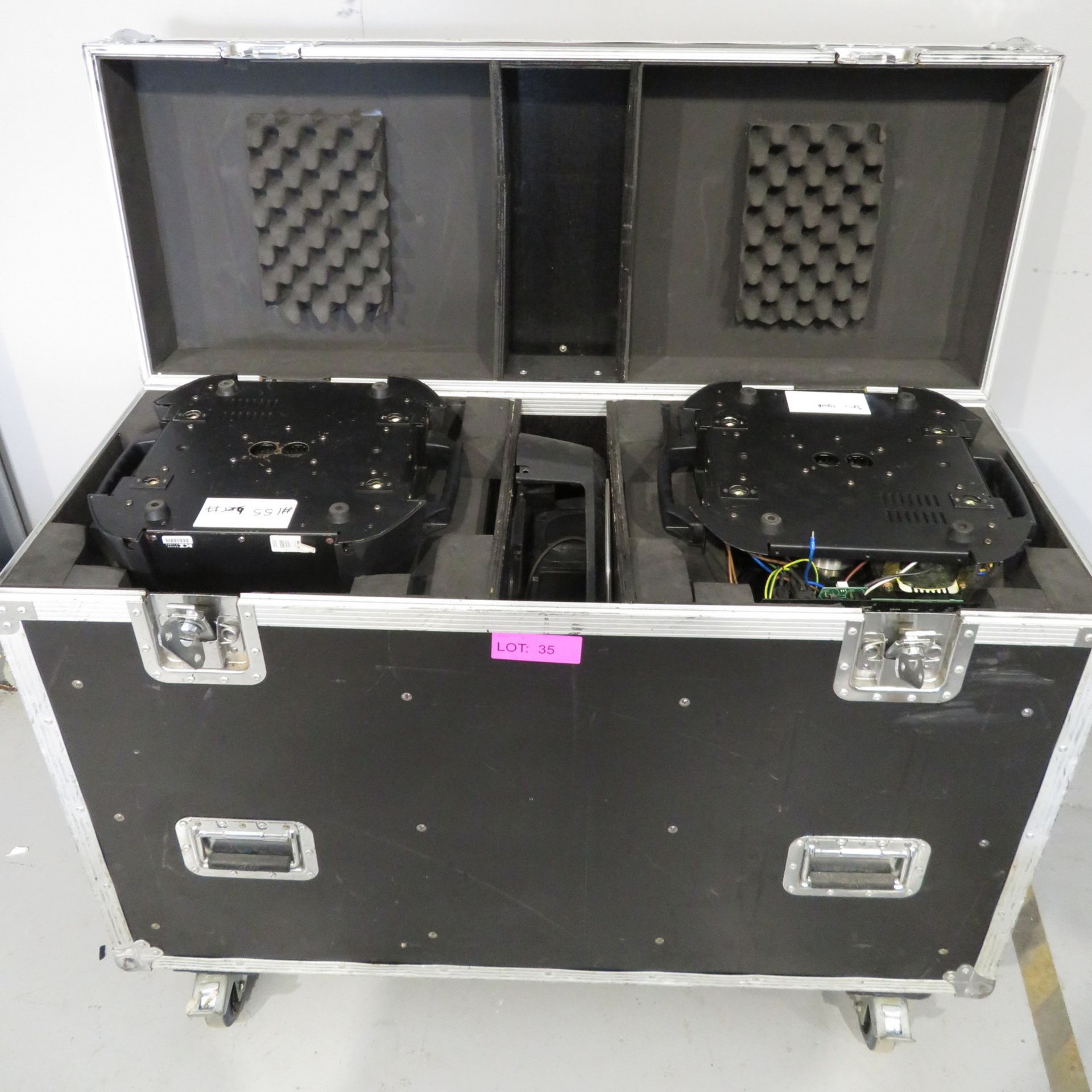 Pair of Showtec Phantom 300 Beams in flightcase. Includes hanging clamps and safety bonds. - Image 9 of 10