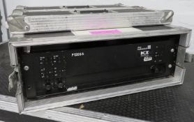 D & B P1200 Amplifier with C7 cards in rack case. Working condition.