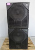 2x KV2 Audio ES 1.8 Bass module speakers. Working condition.