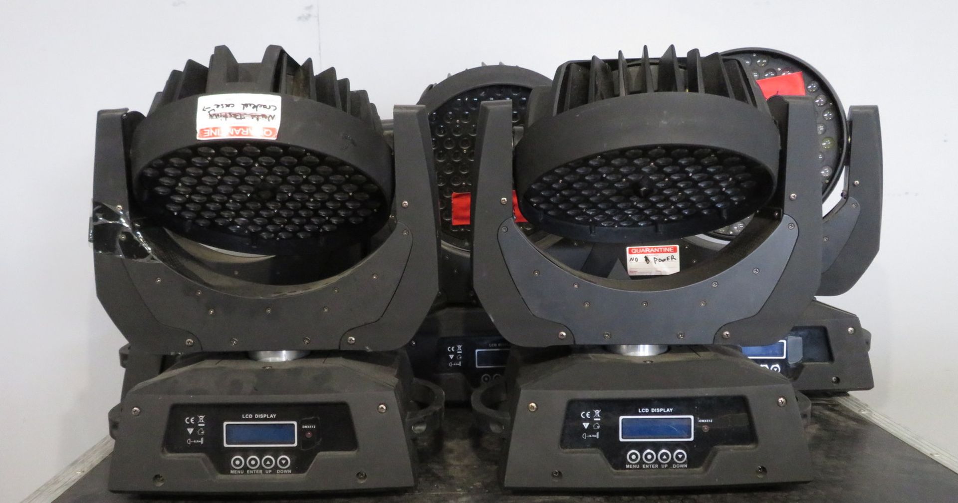 5x LED Moving head wash's in flightcase. No clamps or power cables included. As spares. Ho - Image 2 of 10