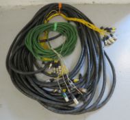 2x Various length multi core cables.