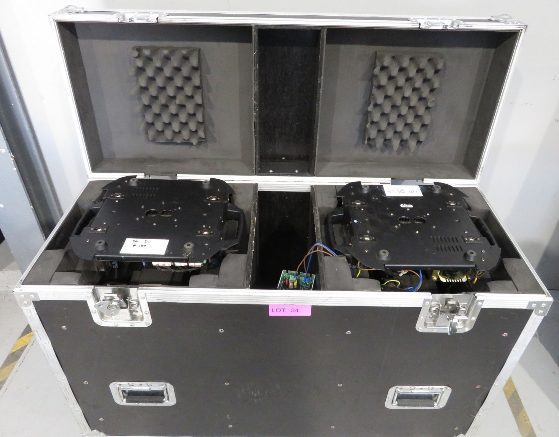 Pair of Showtec Phantom 300 Beams in flightcase. Includes hanging clamps. As spares. Hours - Image 10 of 11