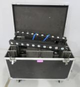 5x Showtec Active Sunstrip GU10 in flightcase. Complete with brackets. As spares.