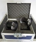 2x Short throw on axial 0.8.1 projector lens model LNS-W32 in flightcase. Working conditio