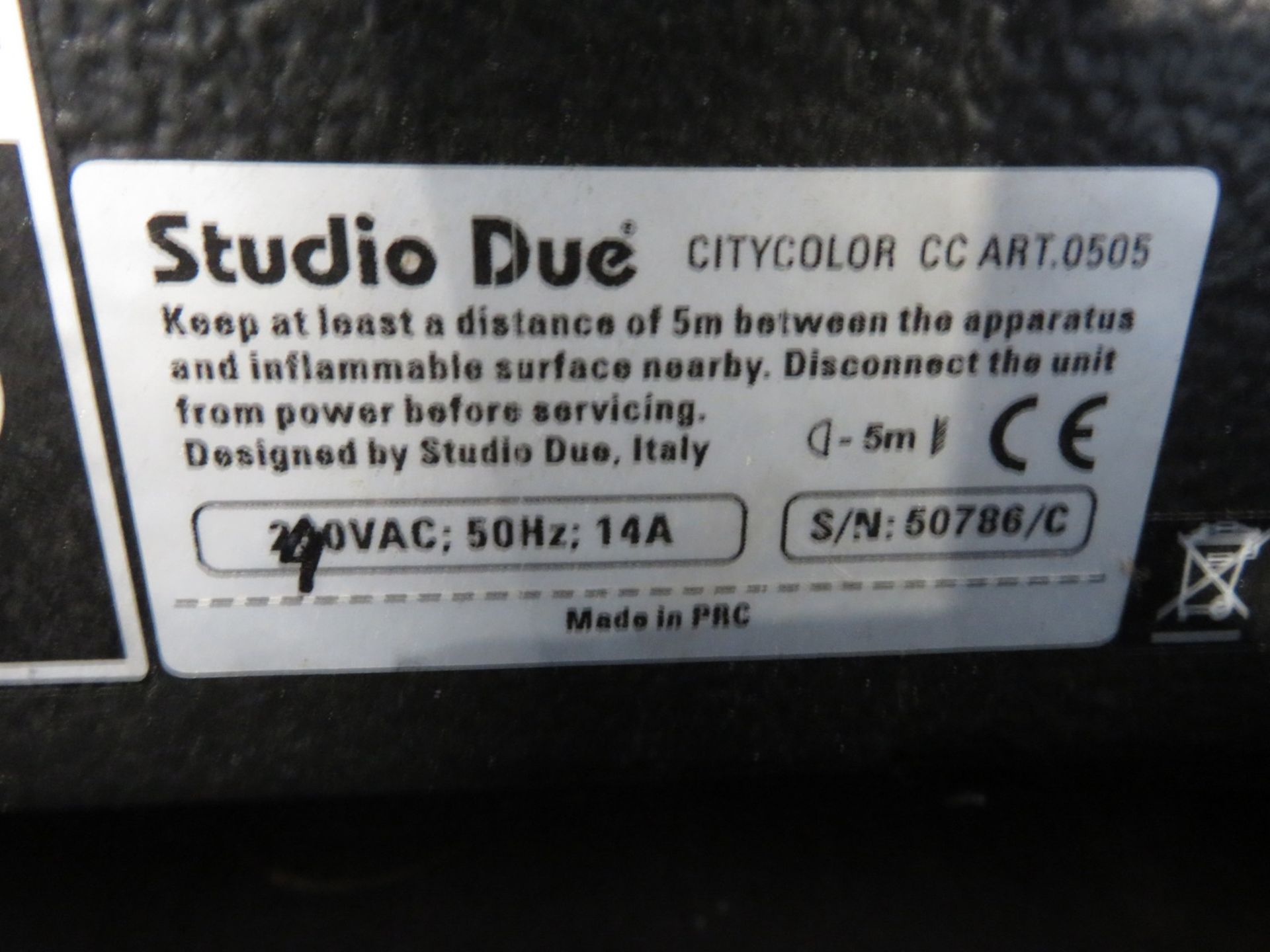 Studio Due City Colour 2500 Wash in flightcase. Working condition. Hours: 1320. - Image 5 of 9