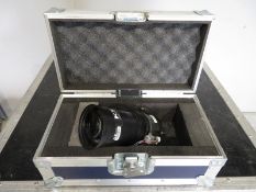 Long zoom projector lens model LNS-T31A with flightcase. Working condition.