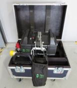 Pair of Pro Lyft PAE-500LV motorised chain hoist with flightcase. 500kg. Working condition