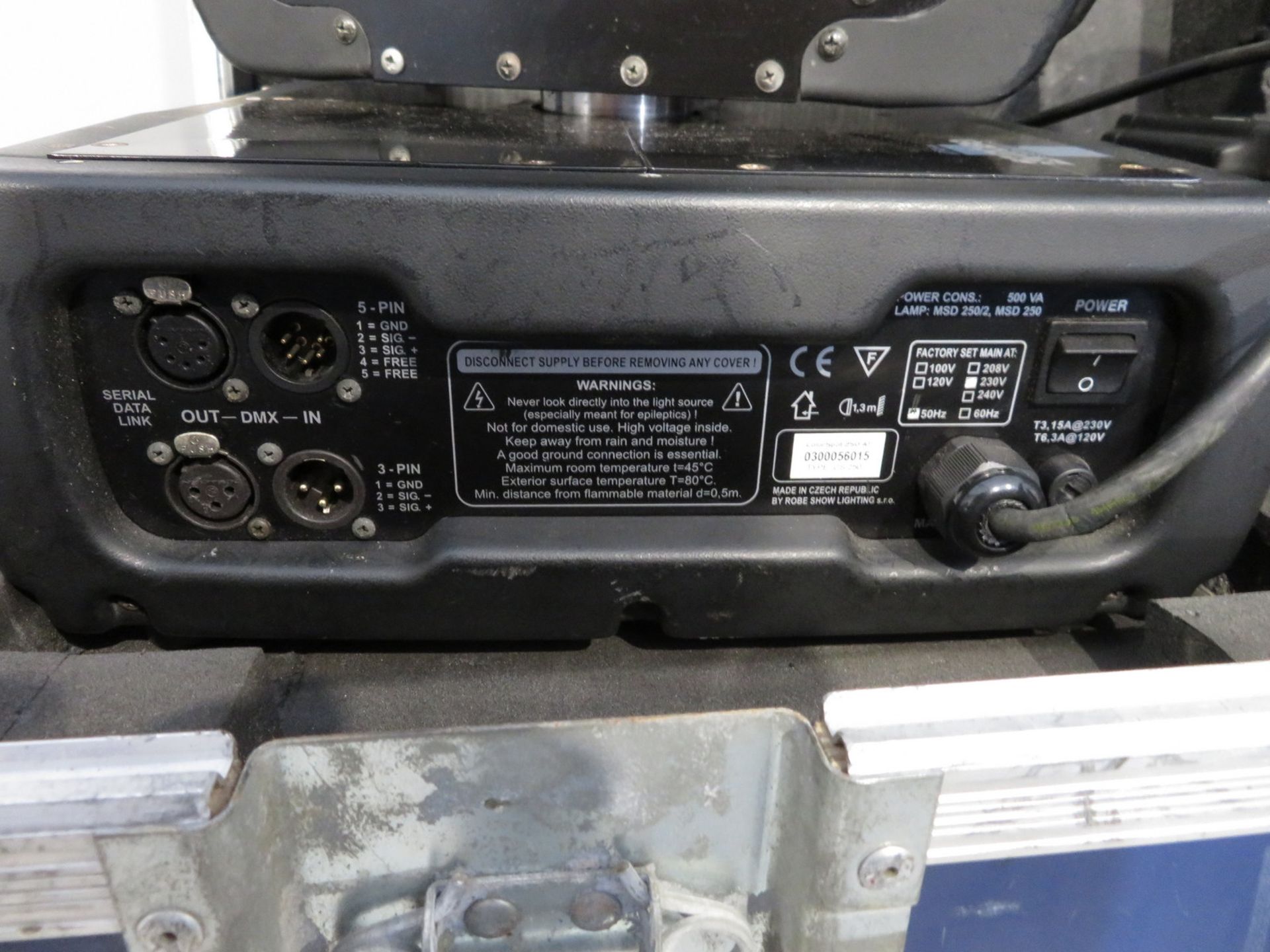 Pair of Robe Colourspot 250 AT Series in flightcase. Includes hanging clamps. Faulty. Hou - Image 7 of 9