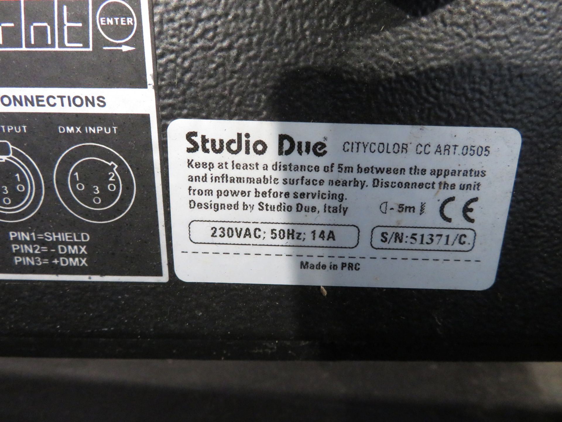 Studio Due City Colour 2500 Wash in flightcase. Working condition but missing lamp. Hours: - Image 5 of 9