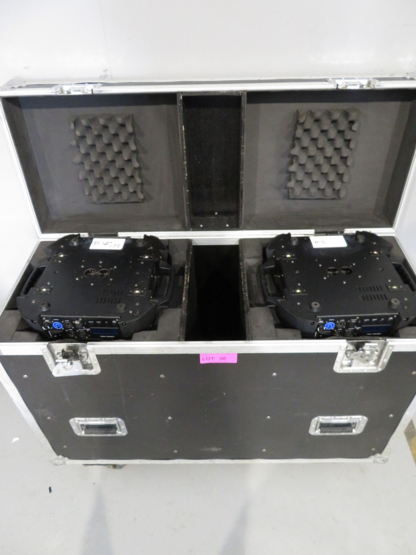 Pair of Showtec Phantom 300 Beams in flightcase. Includes hanging clamps and safety bonds. - Image 7 of 8