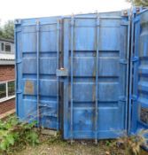 40ft Iso storage container. Dimensions: 256x240cm (HxW) Contents not included. Buyer to remove.