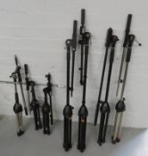 7x Various microphone stands.