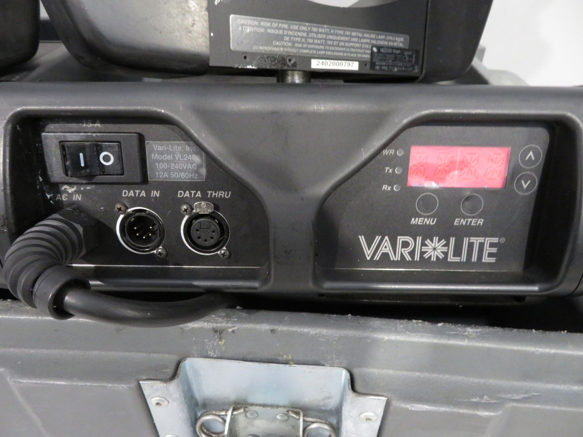 Pair of Varilite VL2402 Wash in flightcase. Includes hanging clamps and safety bonds. Work - Image 6 of 8