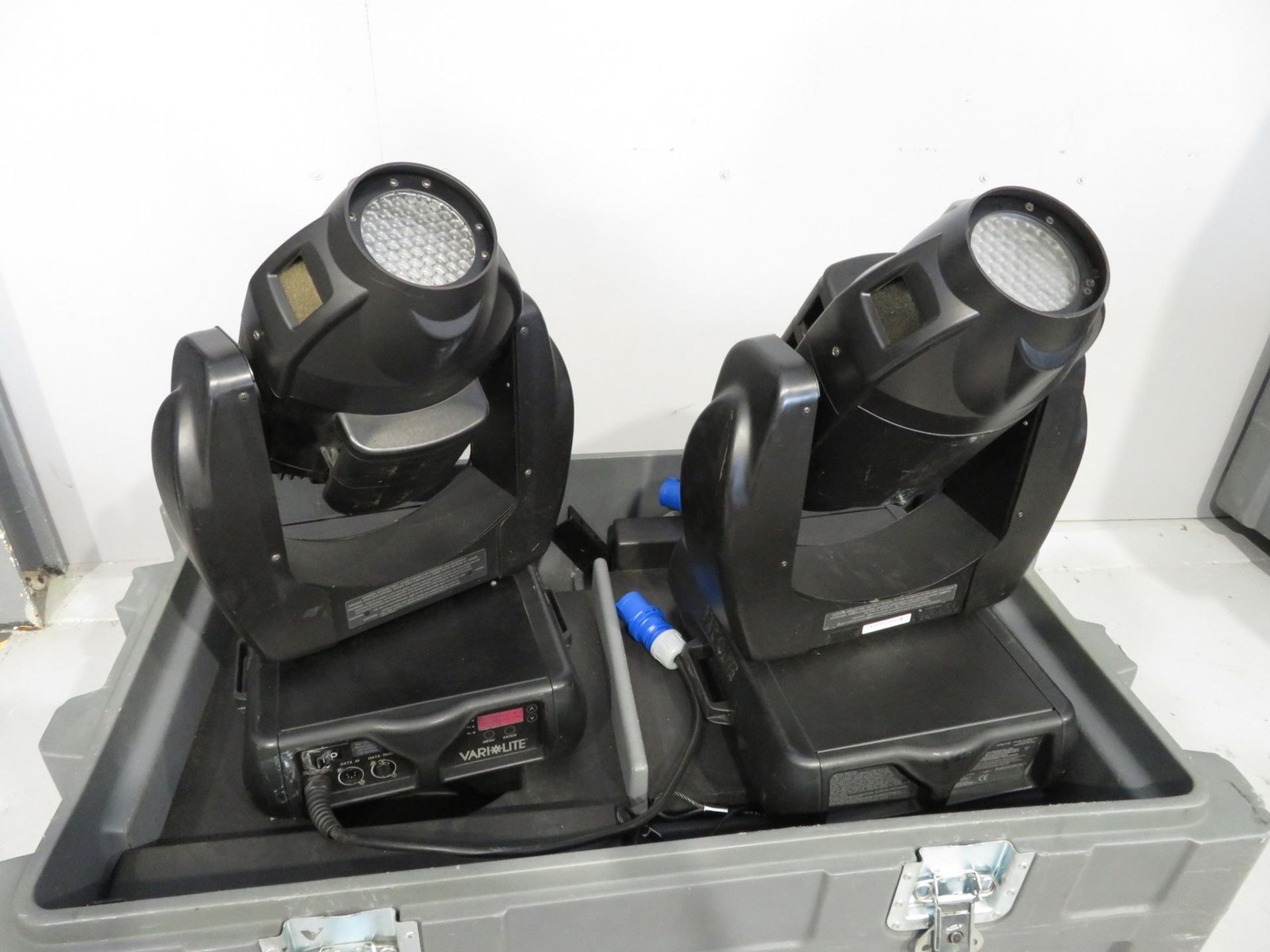 Pair of Varilite VL2402 Wash in flightcase. Includes hanging clamps and safety bonds. Work - Image 2 of 8