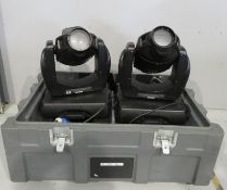 Pair of Varilite VL2402 Wash in flightcase. Includes hanging clamps and safety bonds. Work