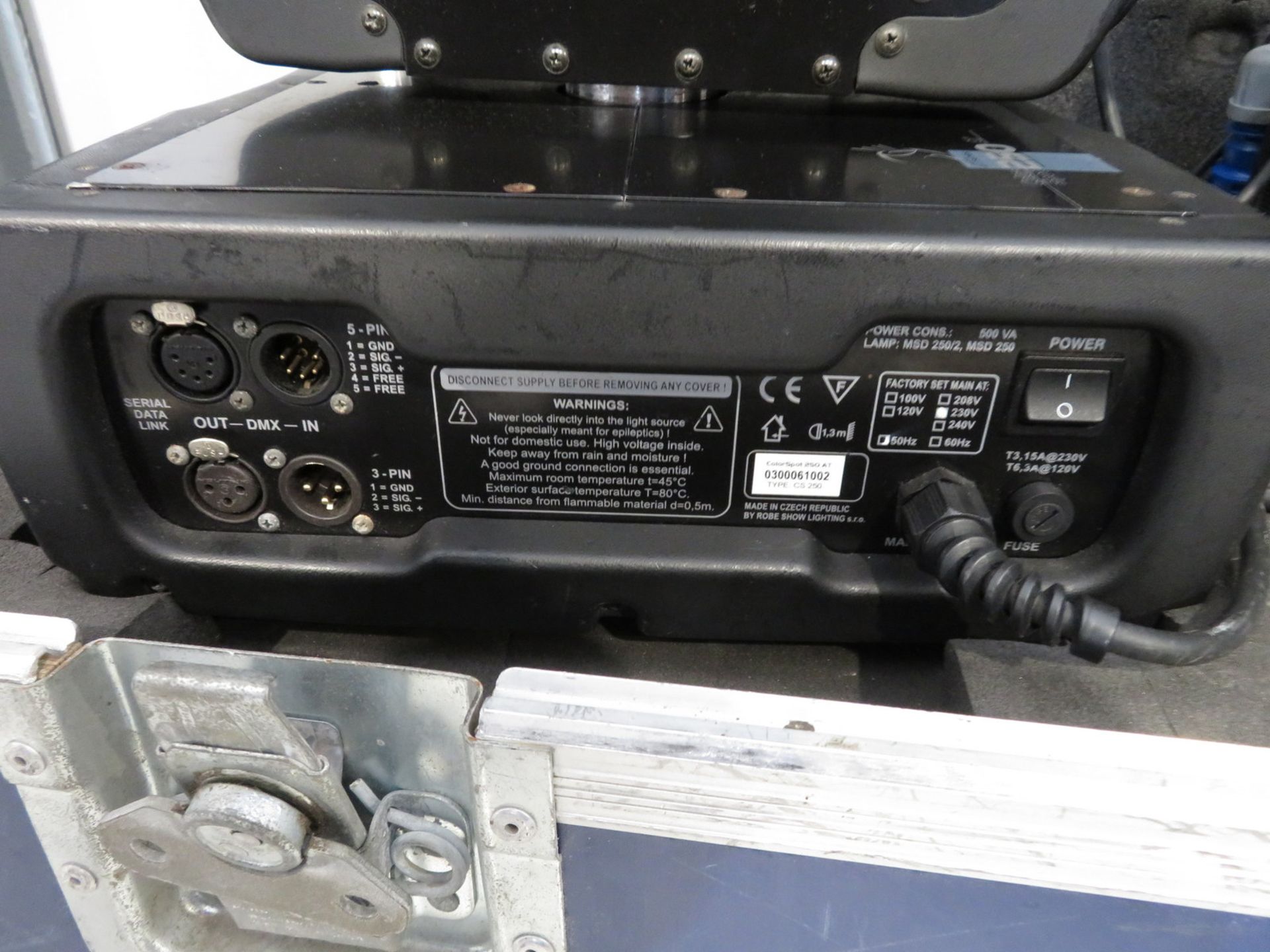 Pair of Robe Colourspot 250 AT Series in flightcase. Includes hanging clamps. Working con - Image 7 of 9
