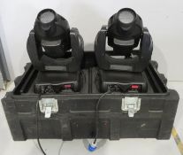 Pair of Varilite VL2402 Wash in flightcase. Includes hanging clamps and safety bonds. Work