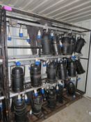 Light storage and transporting rack. Includes Par Cans.