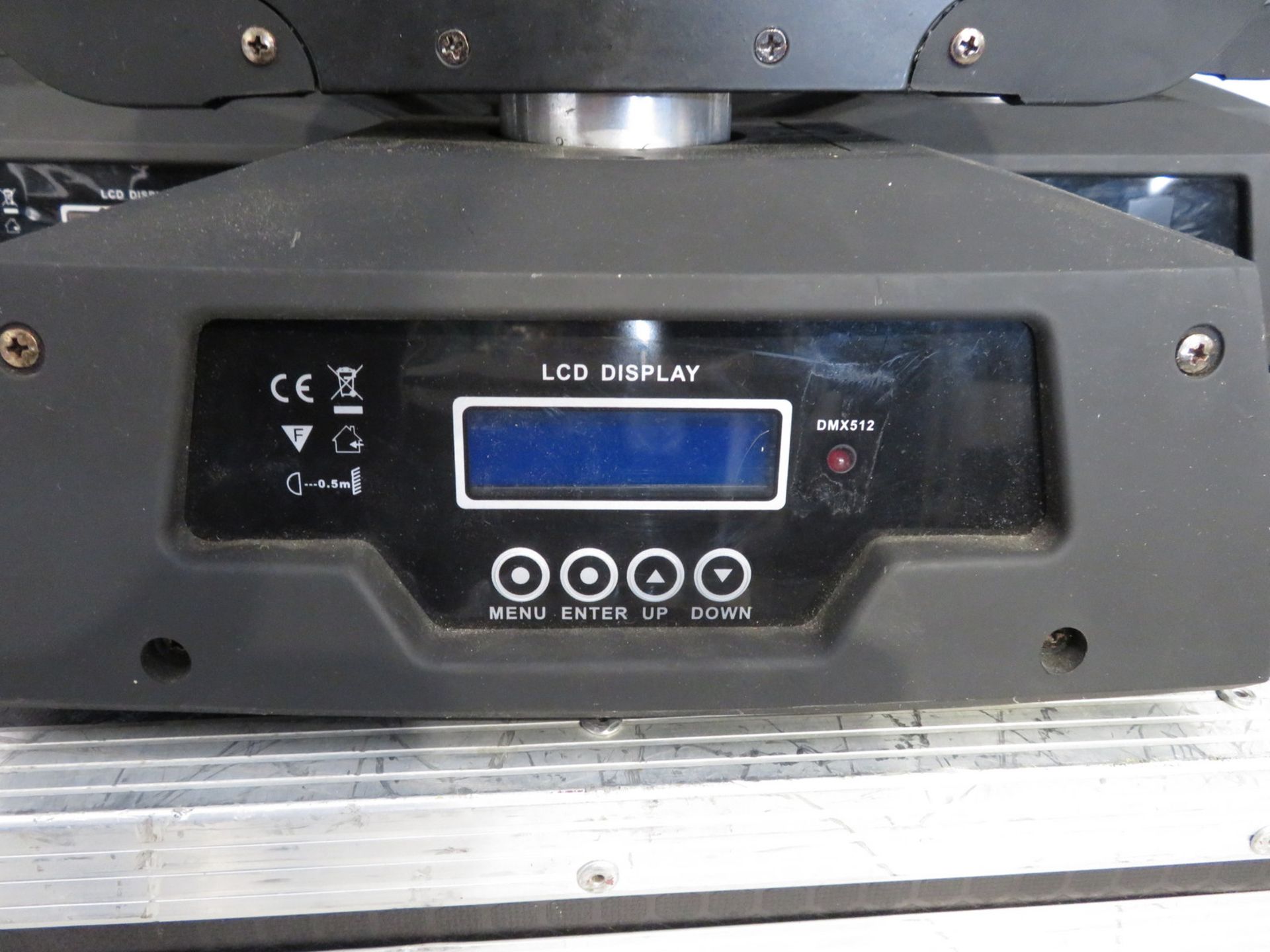 6x LED Moving head wash's in flightcase. Includes clamps but no power cables. Working Cond - Image 5 of 7