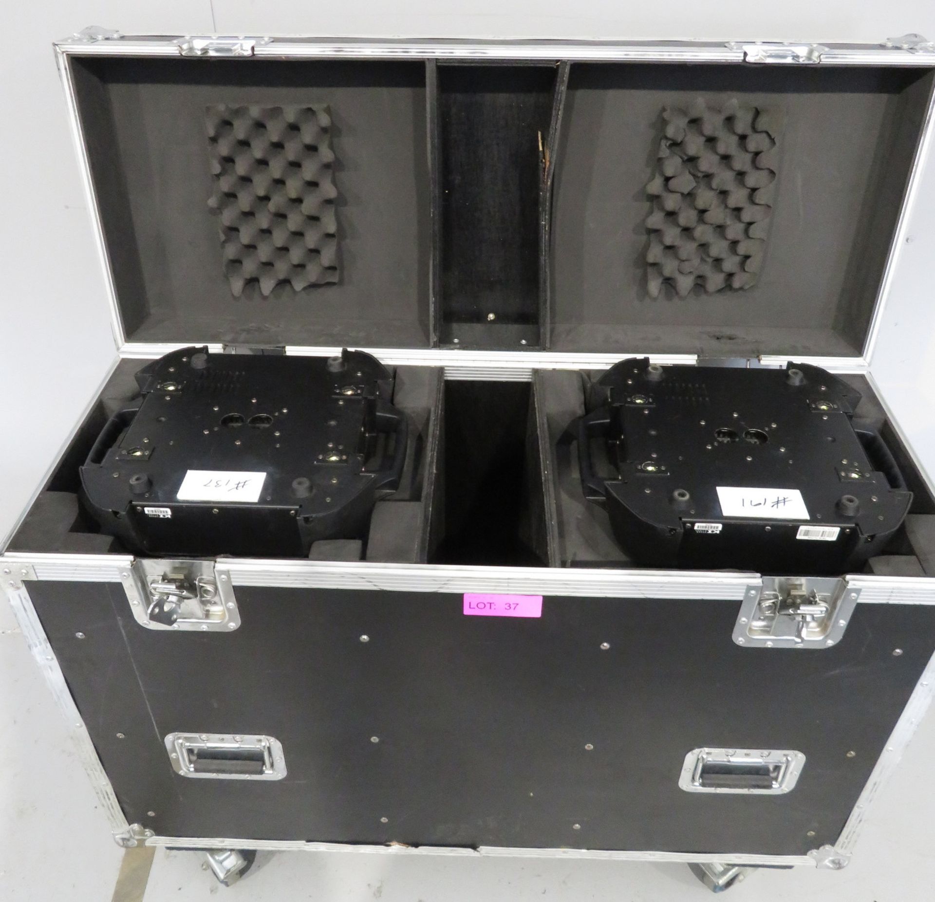 Pair of Showtec Phantom 300 Beams in flightcase. Includes hanging clamps and safety bonds. - Image 8 of 9