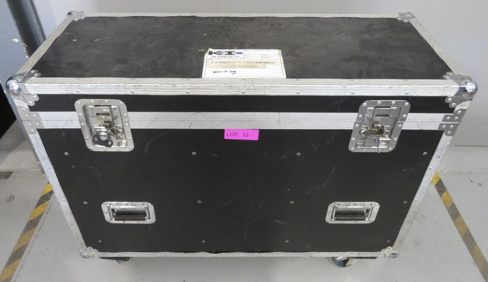 Pair of Showtec Phantom 300 Beams in flightcase. Includes hanging clamps and safety bonds. - Image 7 of 7
