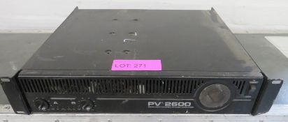 PV 2600 Watt stereo power amplifier.