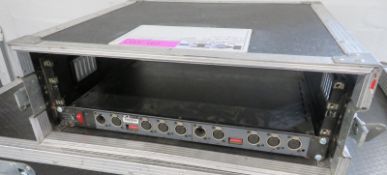 Compulite DMX splitter (optical coupler) in rack case. Working condition.