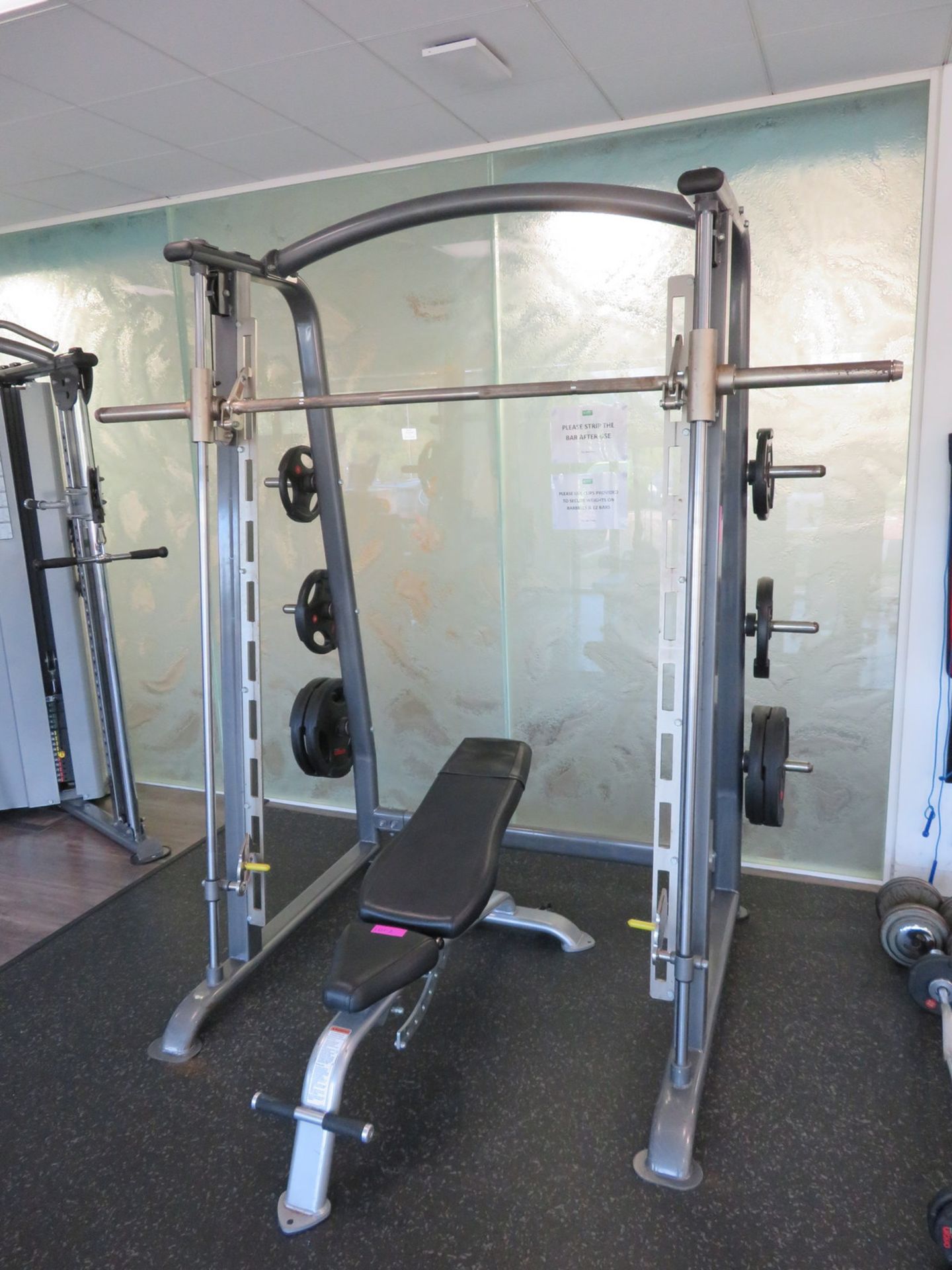 Gymgear Elite Series Smith Machine Complete With Cybex Bench & Weight Plates.