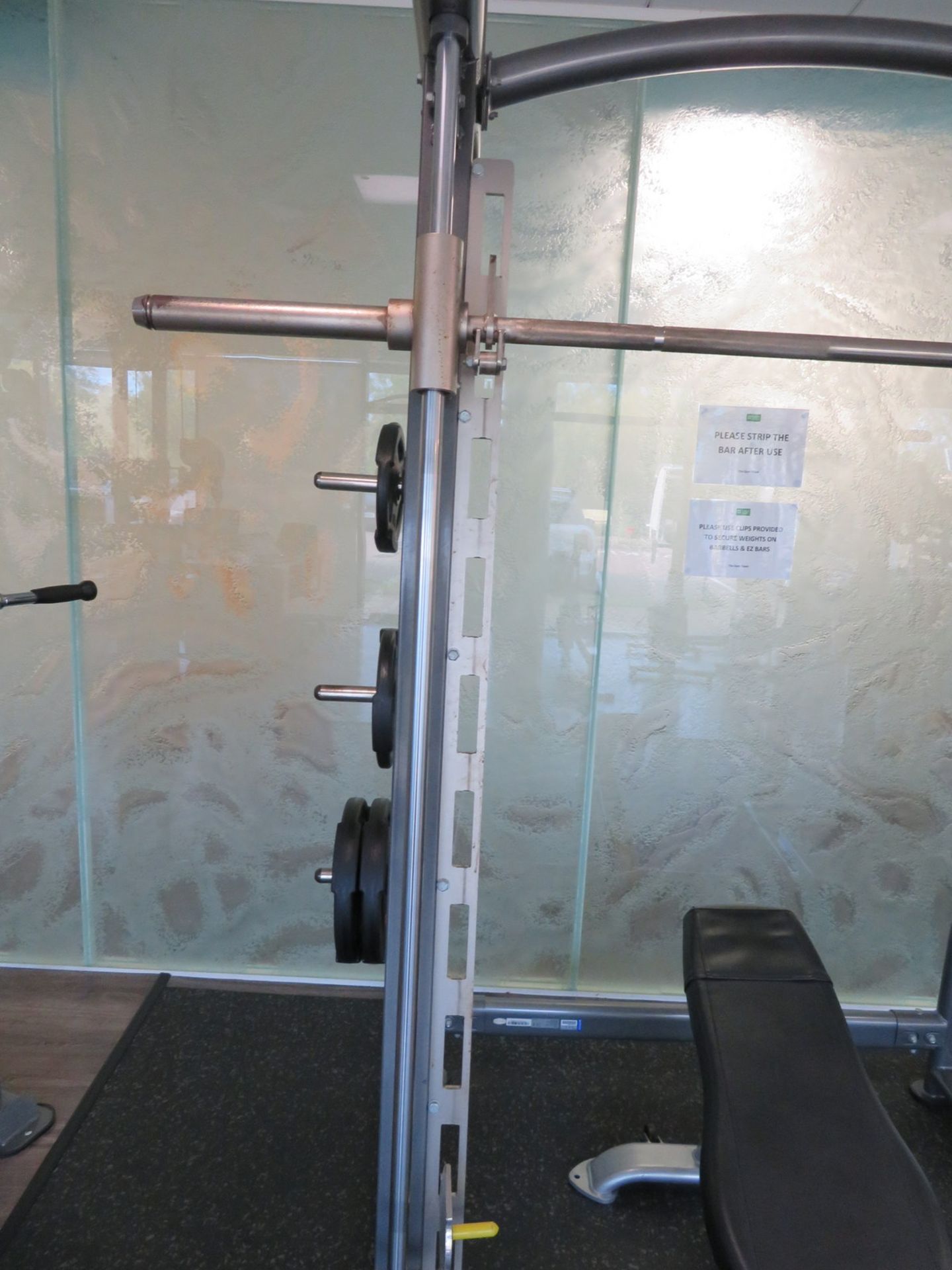 Gymgear Elite Series Smith Machine Complete With Cybex Bench & Weight Plates. - Image 4 of 12