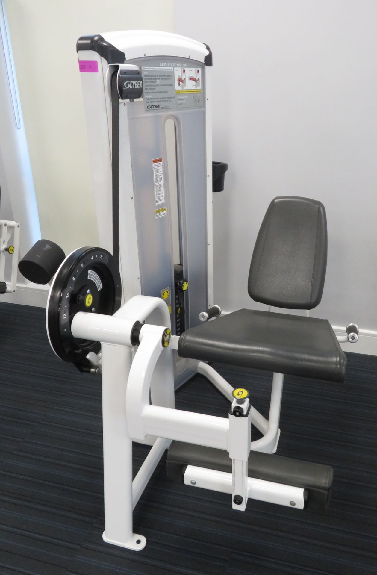 Cybex Leg Extension Model: 12051. 103.5kg Weight Stack. Dimensions: 110x130x160cm (LxDxH)