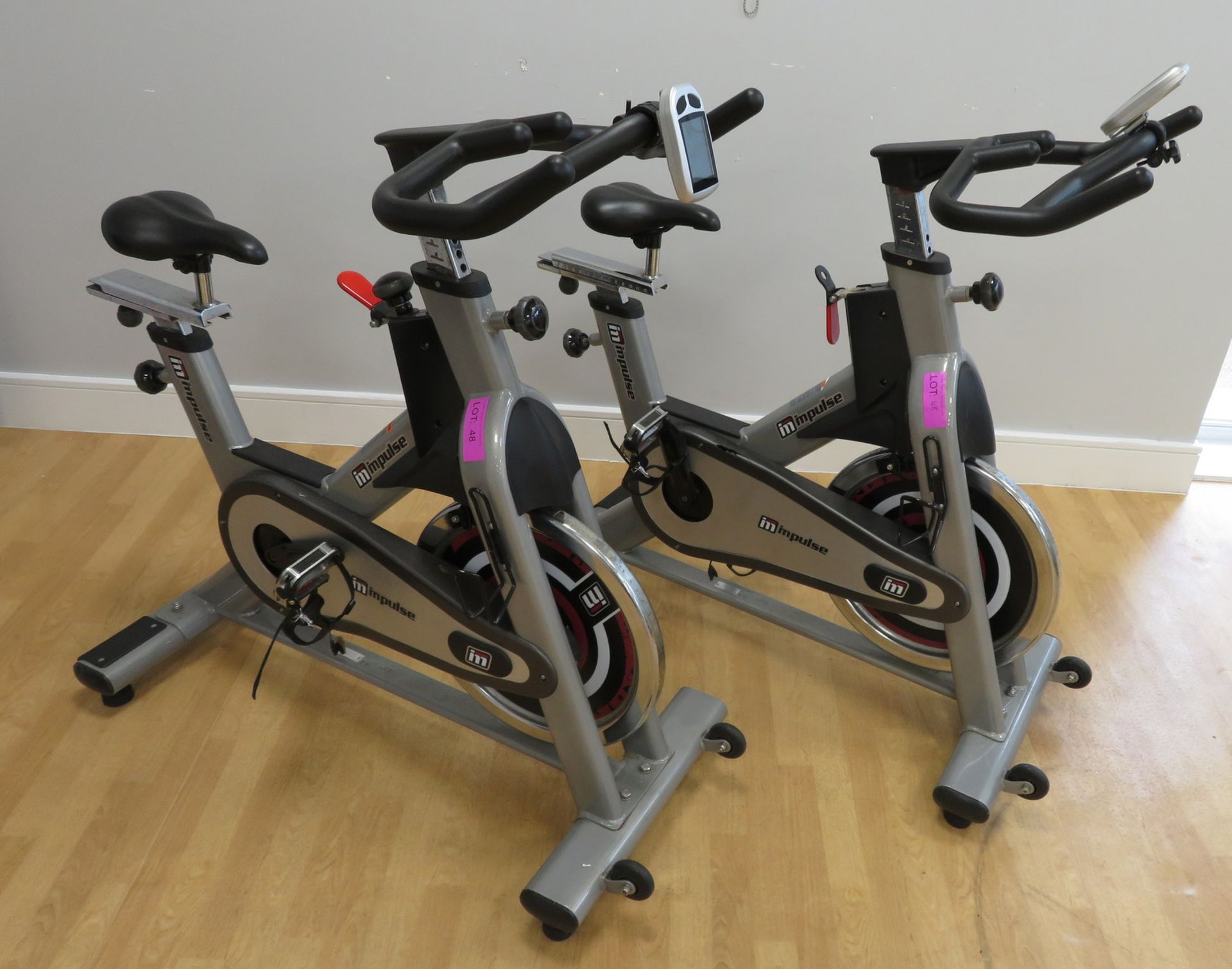 2x Impulse Model: PS300D Spin Bike With Digital Console. Adjustable Seat & Handle Bars. Di