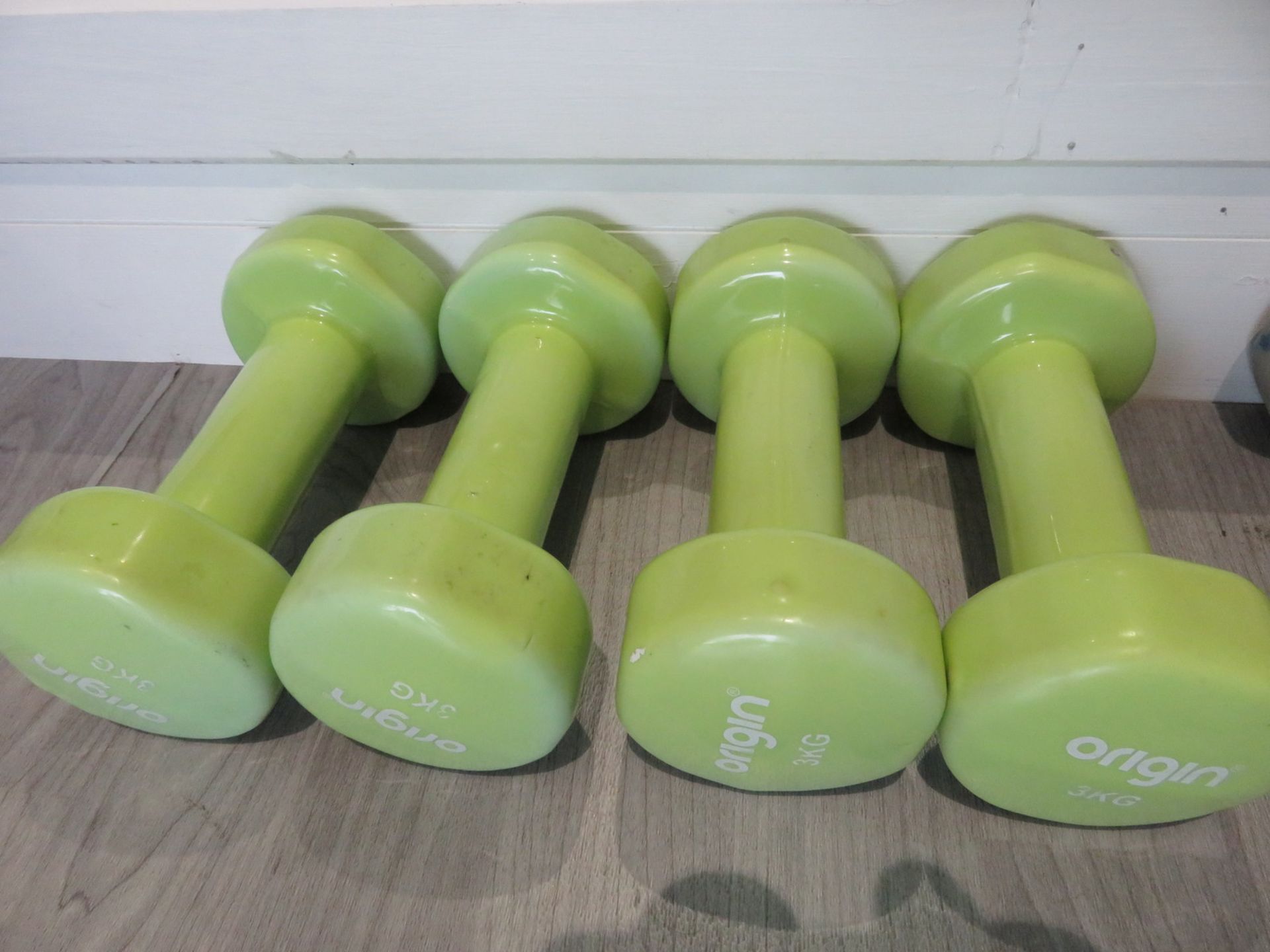 4 Pairs Of Origin Studio Dumbbells. Pairs Include 1x 5kg & 3x 3kg. - Image 4 of 4