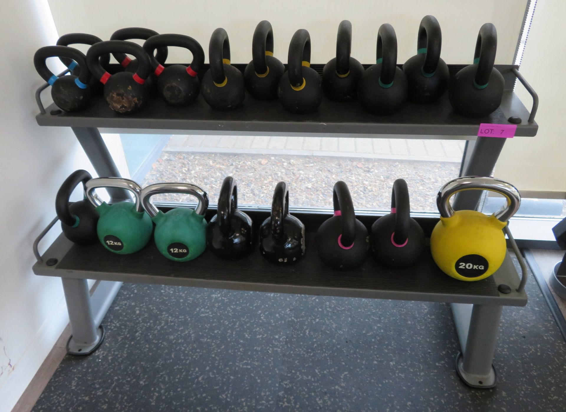 20 Piece Origin Kettle Bell Set With Jordan Rack. Sizes Range From 6-20kg