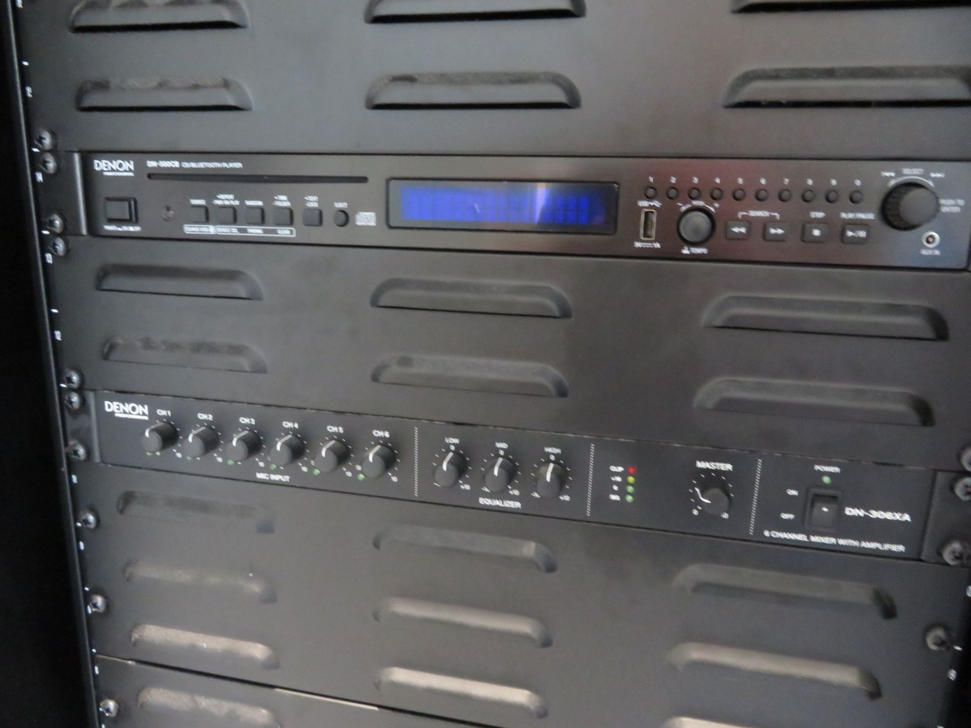 Denon CD/ Bluetooth Player & 6 Channel Mixer With Amplifier. - Image 4 of 9