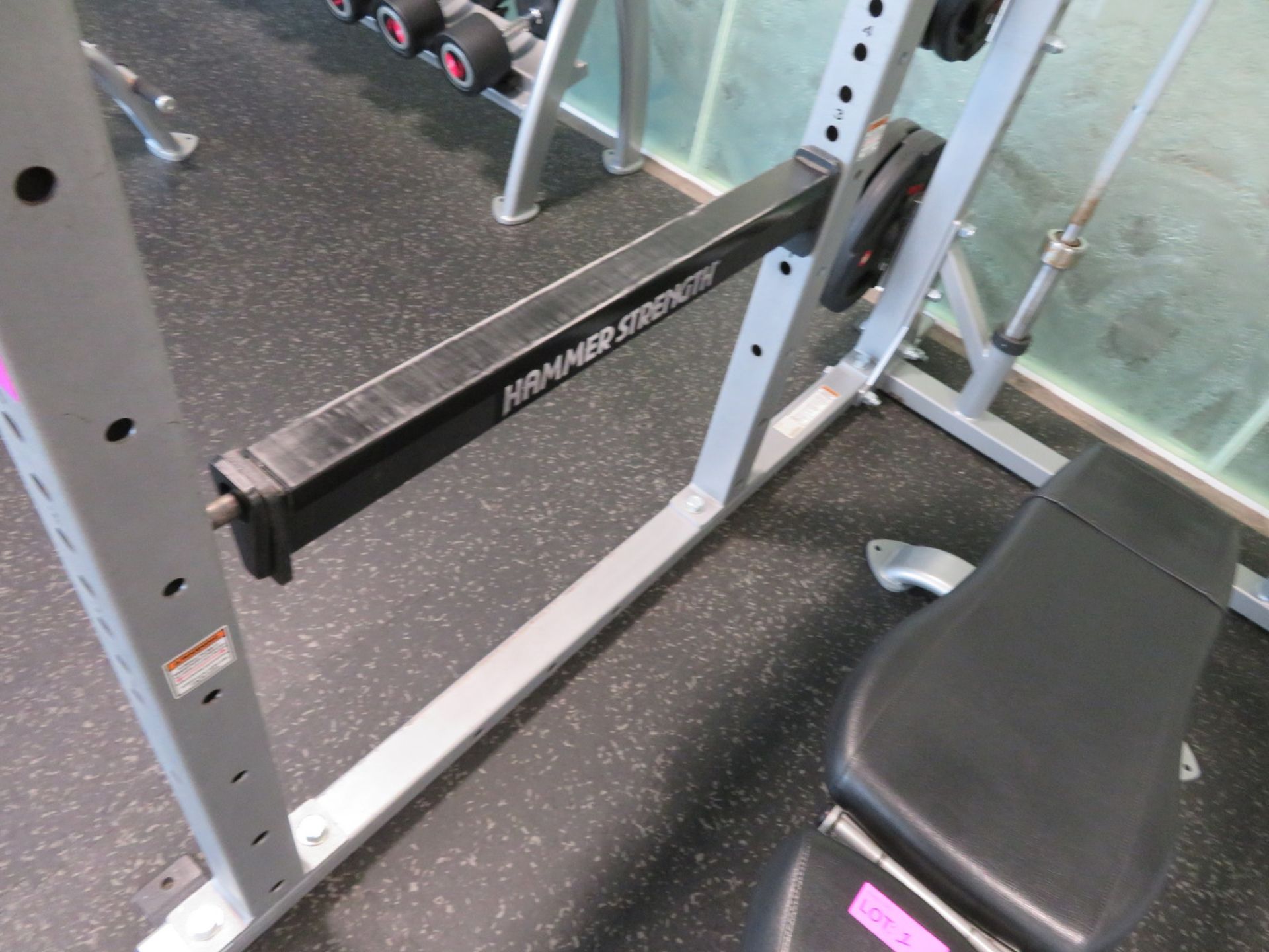 Hammer Strength AT-PR Rack Complete With 2x Barbells, Weight Plates And Cybex Bench. - Image 6 of 12