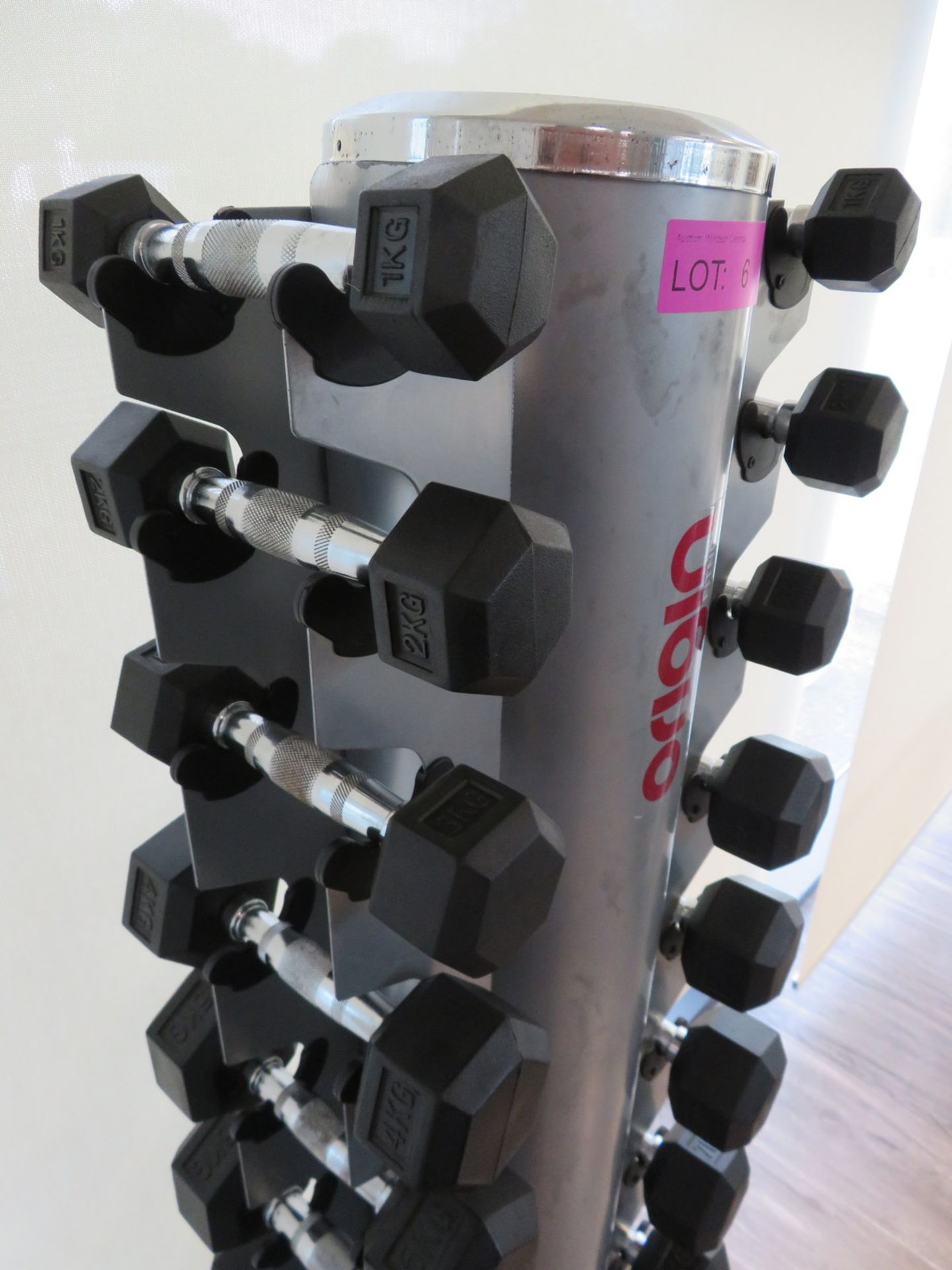 Origin Fitness 1kg-10kg 10 Pair Studio Dumbbell Set With Rack. Weights Ranges: 1-10kg. - Image 7 of 7