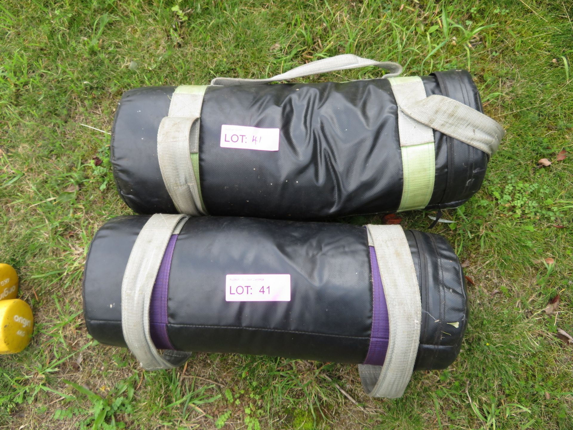 2x Sand Bags 10kg & 20kg & 2 Studio Dumbbell Pairs 3kg & 4kg. - Image 2 of 7