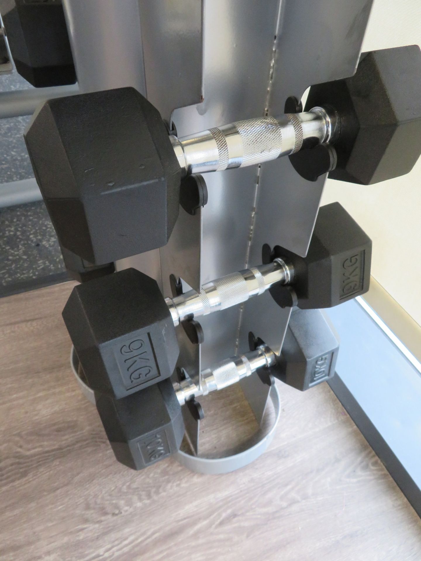 Origin Fitness 1kg-10kg 10 Pair Studio Dumbbell Set With Rack. Weights Ranges: 1-10kg. - Image 5 of 7