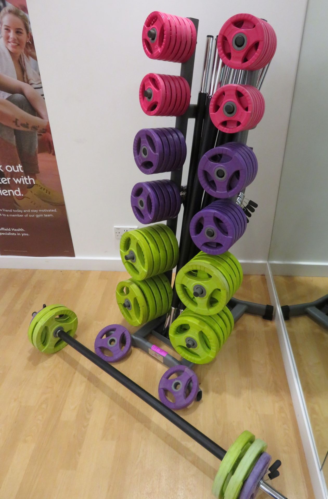 Physical Studio Weight Set Complete With Padded Bar. See Description For Contents. - Image 2 of 6