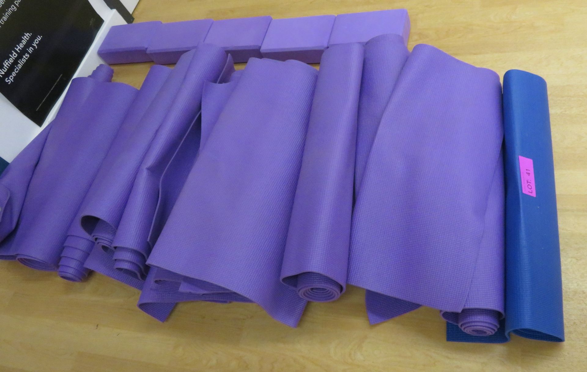 14x Gym/Studio Exercise Mats & 5x Foam Block. - Image 2 of 5